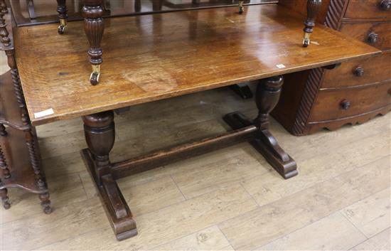 Oak refectory table W.152.5cm